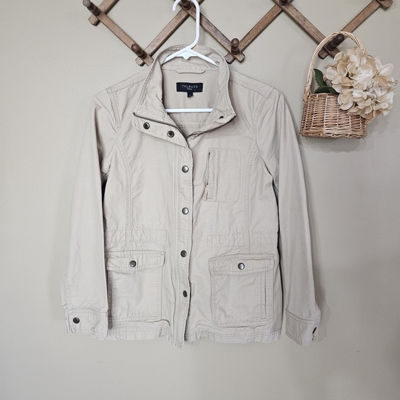 Talbots Petite Utility Jacket – Size PS (4P–6P) – Khaki Lightweight Casual Outer - Picture 1 of 6